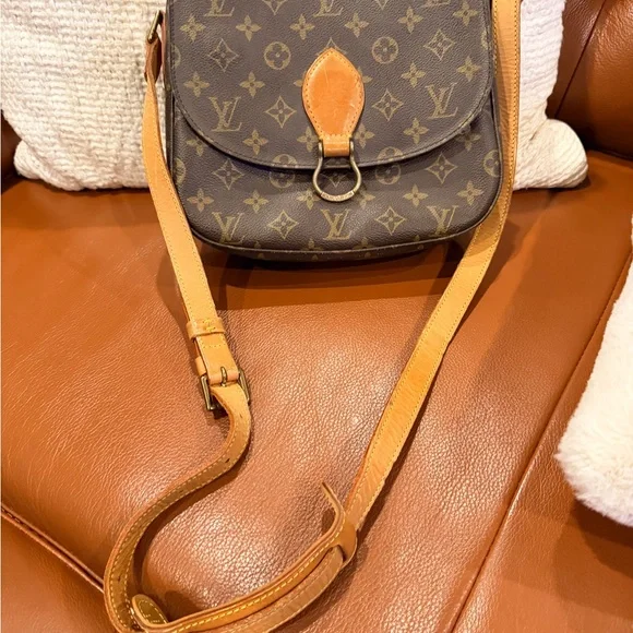 Louis Vuitton Monogram Crossbody Bag with Tan Accents - Picture 2 of 6